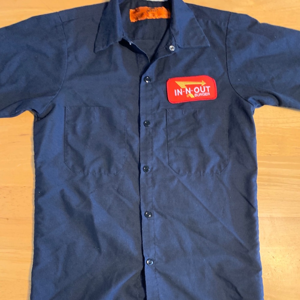 Red Kap In-N-Out Sz S XS Blue Employee Work Shirt